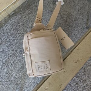 BEIS Beige Sport Sling Crossbody Bag